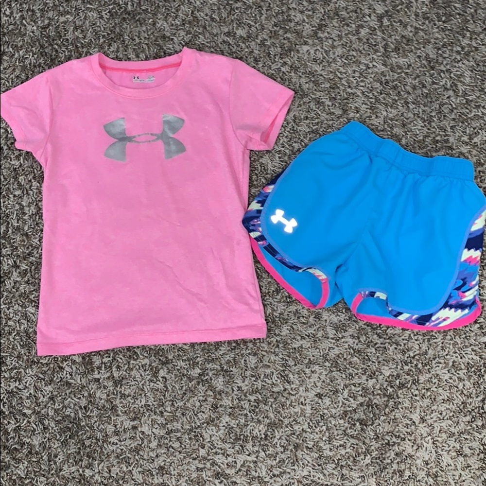 Size 6 UA shirt and shorts